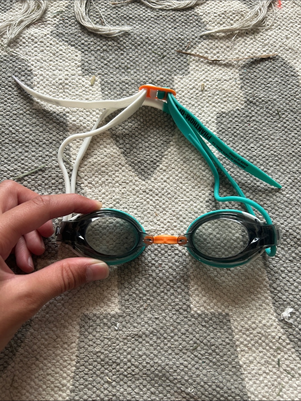 Hurley Kids Swim Goggles Teal White Orange